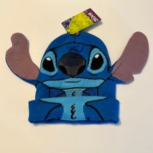 Disney Stitch Roll Dow Beanie With See Through Mesh Mask.